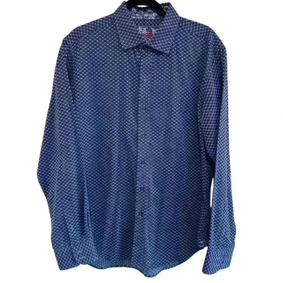 Robert Graham Other - ROBERT GRAHAM Mens Dress Shirt BLUE Plaid Classic Fit Size L
